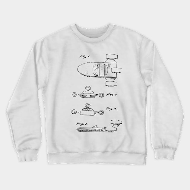 Ariel Toy Vintage Patent Hand Drawing Crewneck Sweatshirt by TheYoungDesigns